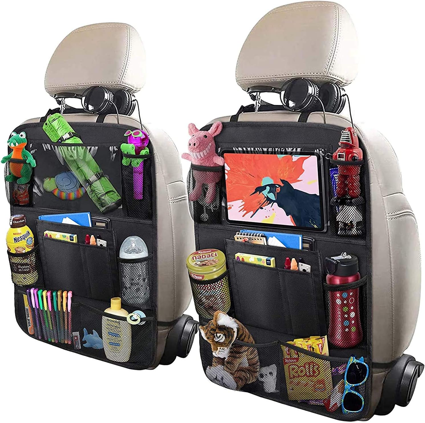 Car Backseat Organizer with 10" Table Holder
