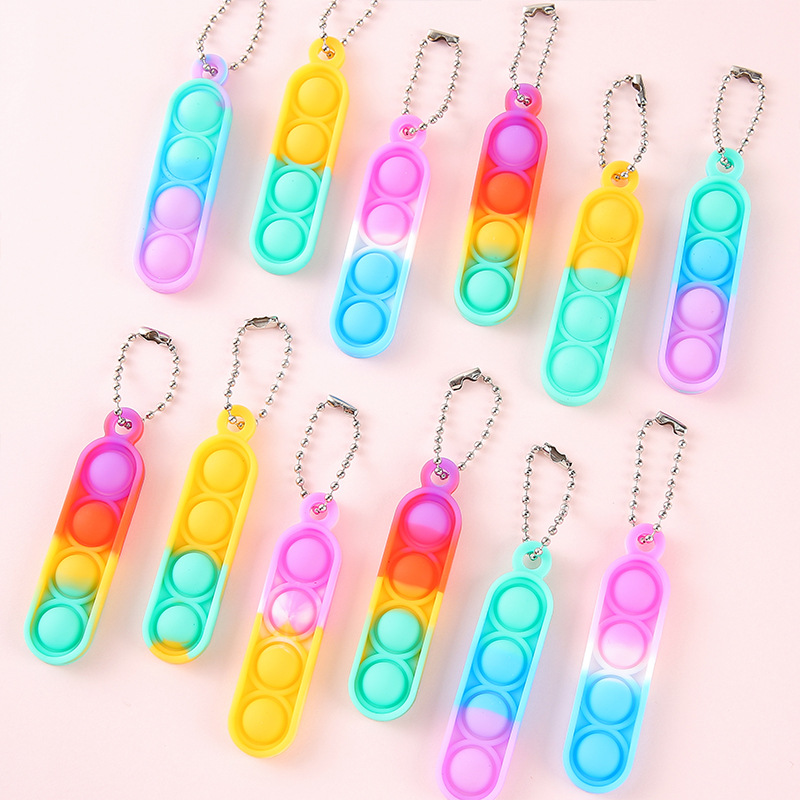 Pop, Fidget, Thrive: The MICOKEY Rainbow Push-Pop Bubble Keychain – Your Pocket-Sized Portal to Calm & Focus