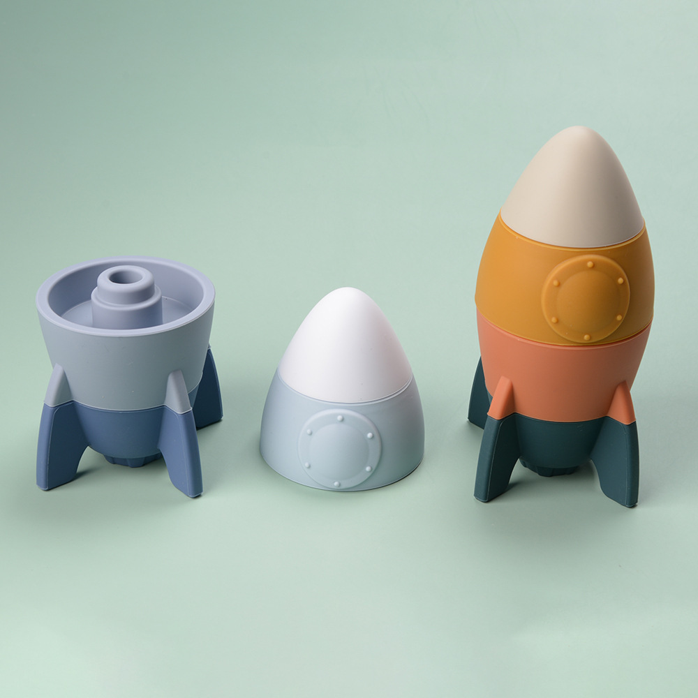 Little Astronauts, Giant Leaps: Nurturing Development with the Food-Grade Silicone Rocket Stacker