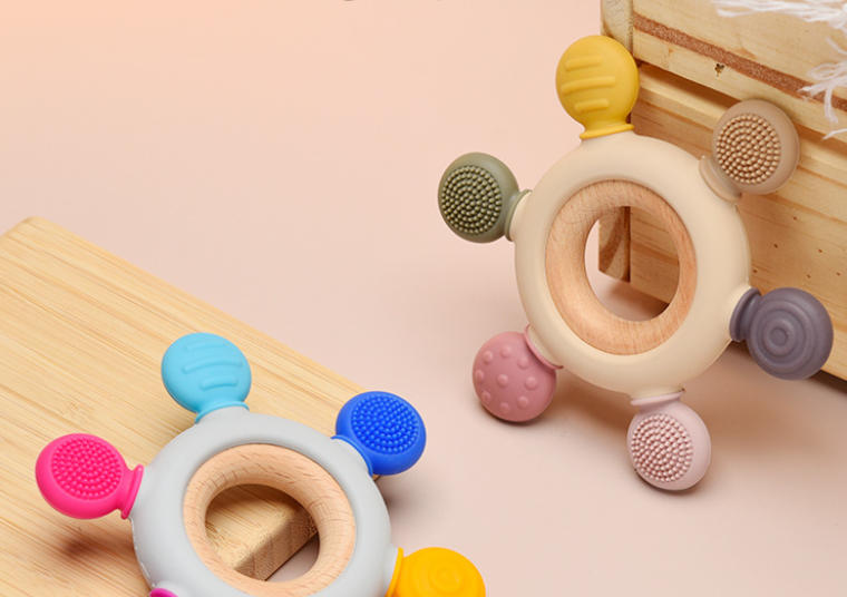Navigating the Seas of Teething: Introducing the TIETIA Silicone Wood Ship Wheel Teether