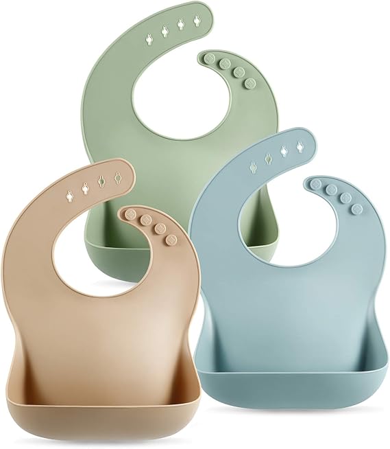 The Last Bib You’ll Ever Buy: Why Every Parent Needs the Set of 3 Silicone Baby Bibs (Waterproof, Soft, Unisex)